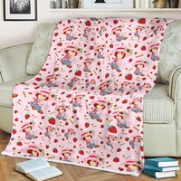 Strawberry Shortcake Cartoon Throw Blanket