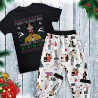 Freddie Mercury Pajamas Set, Personalized Family Pajamas, Family Christmas Pajamas Set.