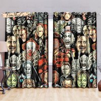Horror Characters Window Curtain - Halloween Living Room Decor
