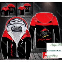 Halloween Fleece Hoodie - Cozy Winter Fashion For Pizza Lovers