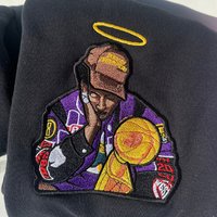 Kobe Bryant Embroidery Sweatshirt, Iconic Trophy Photo, Mamba Mentality
