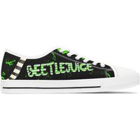 Black Beetlejuice Sandworm Low Top Sneakers