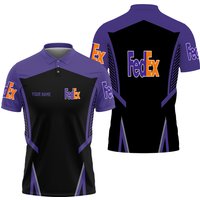 Personalized Fedex Polo Shirt, Fedex Ground 3d Printed Polo Shirt
