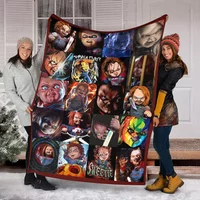 Horror Doll Chucky Wanna Play Don't Call Me Sweetie Halloween Fleece Blanket