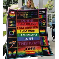 Customized Lgbt Love Has No Gender Fleece Blanket