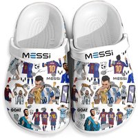 Messi Inspired Clogs, Comfortable Footwear, Birthday Gift, Perfect Gift For Football Fans, Lionel Messi Themed Clogs