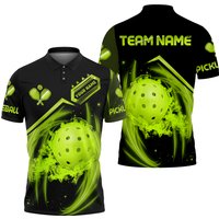 Pickleball Light Pattern Personalized Name, Team Name Unisex Polo Shirt