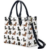 Dachshund Lovers Leather Handbag