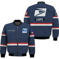 Personalized Name Postal Worker 3d Bomber Jacket Ts296