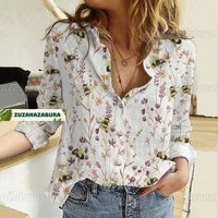 Bee Linen Shirt - Floral & Fun Design