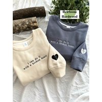 I Can Do It With A Broken Heart Embroidery Sweatshirt, The Tortured Poets Department Shirt, Ts Album Embroidery Sweatshirt