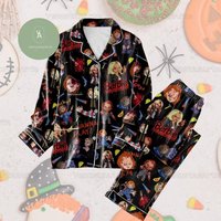 Chucky And Tiffany Couple Pajamas Set