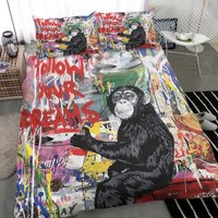 Graffiti Chimpanzee Bedding Set
