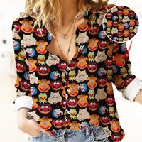 The Muppet Show Women Blouse, The Muppet Pattern Casual Women's Blouse