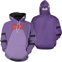 Purple Scary Bear 3d Hoodie, Family And Friend Nostalgia Costume, Horror Game Cosplay