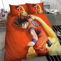 Dragon Ball Goku Riding Flying Nimbus Anime Bedding Set