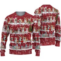 Christmas Gift, Corgi Dog Ugly Sweater, Corgi Sweater