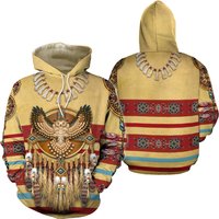 Native Owl 3d Hoodie, Native American Style 3d Hoodie
