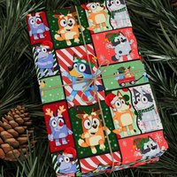 Blueydad Christmas Wrapping Paper, Blue And Bingo Holiday Wrapping Paper