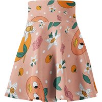 Orange Bird 2 Women's Skater Skirts