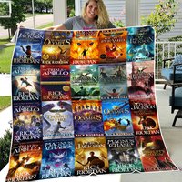 Rick Riordan Books Percy Jackson Blanket | Percy Jackson & The Olympians Fleece Blanket