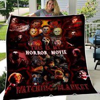 This Is My Horror Movie Watching Halloween Fleece Blanket, Sherpa Blanket