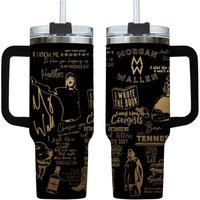 Wallen, Morgan Laser Engraved Tumbler With Handle Quencher Custom Double Wall Tumbler
