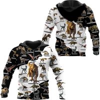 Jurassic Park Dinosaur Loves Lovely World Zip 3d Hoodie
