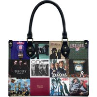 Bee Gees Women Leather Hand Bag, Leather Bag For Fan Bee Gees