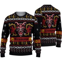 Krampus Horror Ugly Christmas Sweater Uh1238, Ugly Christmas Sweater