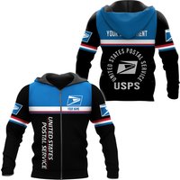 Personalized Name Love Postal Worker 3d All Over Printed Zip Up Hoodie