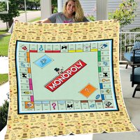 Monopoly Board Game Fleece Blanket