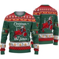 3d Christmas Is Better On The Farm Ugly Christmas