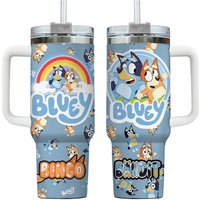 Blueydad Bingo And Bandit Cartoon 40 Oz Tumbler