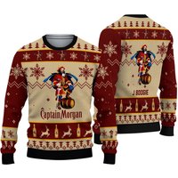 Personalized Christmas Captain Morgan Ugly Sweater