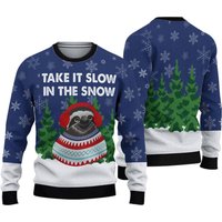 Sloth Take It Slow Ugly Christmas Sweater, Ugly Sweater, Christmas Sweaters