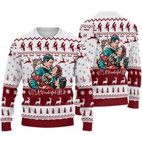 Vintage It's A Wonderful Life Family Ugly Christmas Sweater