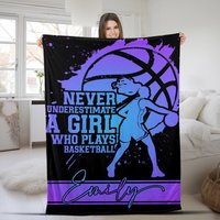 Basketball Blanket, Personalized Blankets, Basketball Gifts