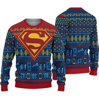 Superman-themed Ugly Christmas Sweater