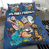 Cartoon Dog Man Bedding Set Boys Girls Twin Queen Size Duvet Cover Pillowcase