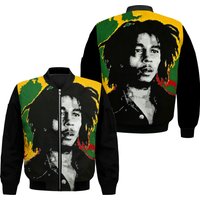 Reggae Bob Marley Hip Hop Bomber Jackets, Bob Marley Bomber Jackets