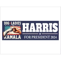 Dog Ladies For Harris Car Magnet Kamala Harris Tim Walz 2024