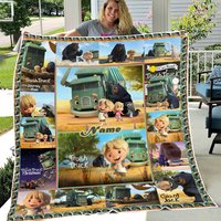 Personalized Trash Truck Blanket, Trash Truck Fleece Blanket