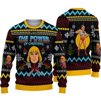 The Power Of Christmas Heman Ugly Christmas Ugly 3d Sweater