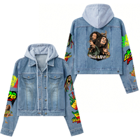 Bob Marley One Love Unisex Hooded Denim Jacket