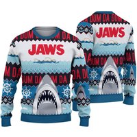 Jaws Da Dum Ugly Christmas Sweater - Vintage Theme