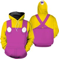 Wario Mario Halloween Costumes Hoodie, Super Mario Bros Cosplay Costume