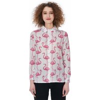 Flamingo 3d All Over Print Womens Blouses