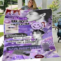 Olivia Rodrigo Drip Face Fleece Blanket