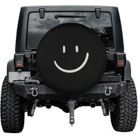 Smiley Face Spare Tire Cover Black Cute Spare Tire Cover